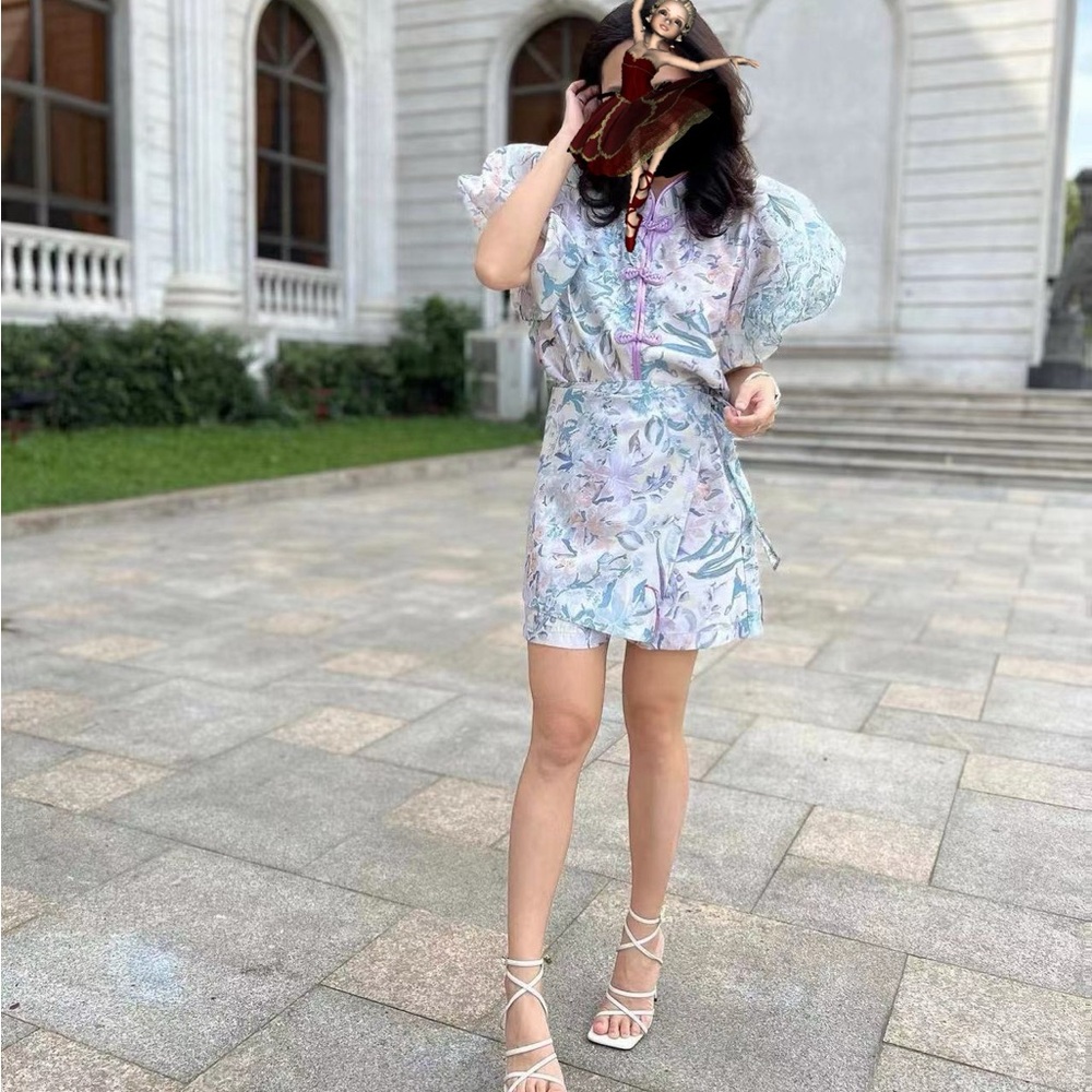 Floral Puff Sleeve Dress
